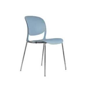 Image of Verve multi-purpose chair with chrome 4 leg frame - blue