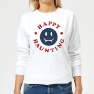 Image of Happy Haunting Fang Womens Sweatshirt - White - 5XL