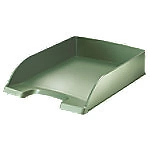Image of Leitz Letter Tray Style Polystyrene Green 25.5 x 35.7 x 7 cm