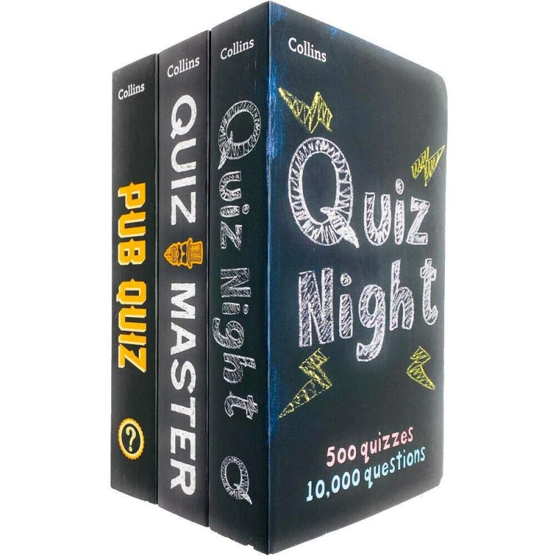 Image of Collins Quiz Night, Collins Quiz Master, Collins Pub Quiz 3 Book Set Collins Puzzles Books