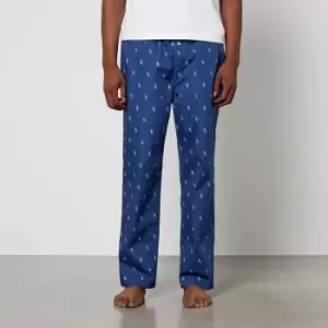 Image of Polo Ralph Lauren Mens All Over Print Pyjama Pants - Light Navy - L