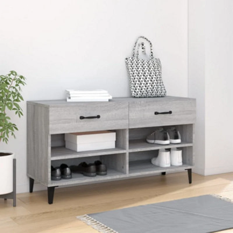 Image of VIDAXL Shoe Cabinet Grey Sonoma 102x35x55cm Engineered Wood Vidaxl 8720287086789