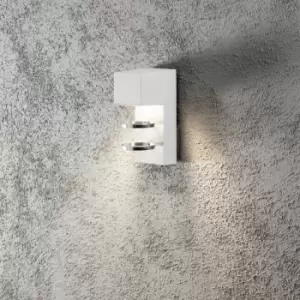 Image of Konstsmide Acerra Outdoor Modern Wall Light Whitre High Power LED 5W, IP54