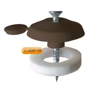 Image of Alukap Nylon & Steel Roofing Screw (L)50mm, Pack Of 10 Brown