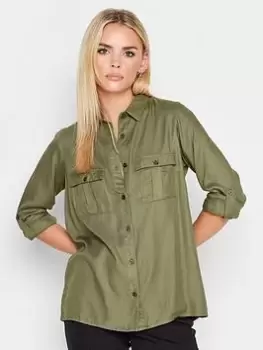 Image of PixieGirl Petite Utility Shirt, Green, Size 6, Women