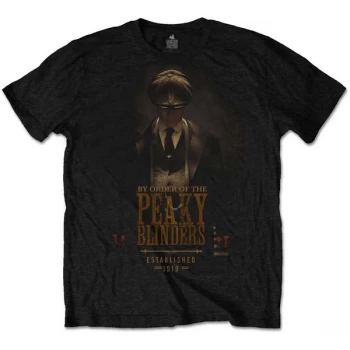 Image of Peaky Blinders - Established 1919 Mens Medium T-Shirt - Black
