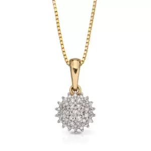 Image of JG Signature 9ct Gold Diamond Cluster Urchin Necklace