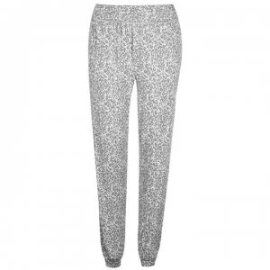Image of Biba Leopard Print Cuffed Pyjama Trousers - Grey Marl