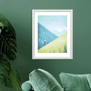 Image of The Art Group Pyrenees Framed Print Blue