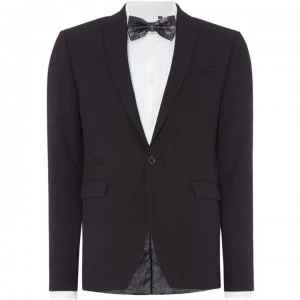 Image of Label Lab Bowie Skinny Fit Crepe Suit Jacket - Black