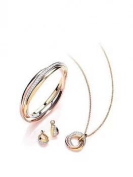 Image of Buckley London Buckley London Russian Sparkle Pendant/Bangle/Earring Set