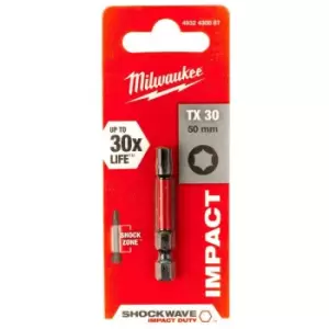 Image of Milwaukee SHOCKWAVE TX30 50mm Impact Screwdriver Bit - N/A