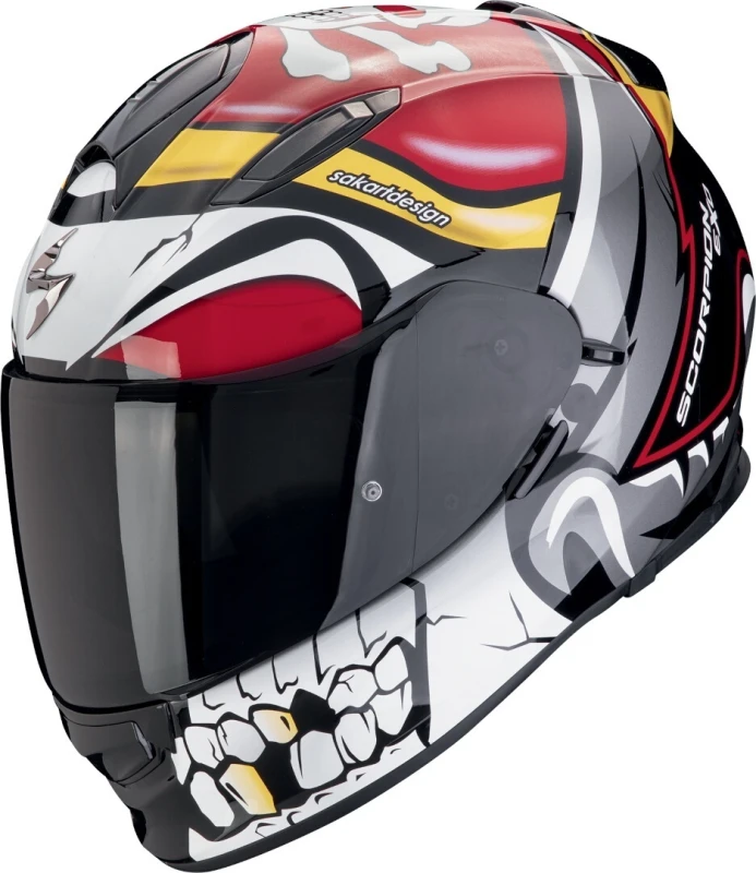 Image of Scorpion EXO-491 Pirate Red Full Face Helmet Size S