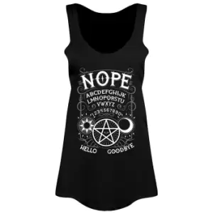 Image of Grindstore Ladies/Womens Nope Ouija Floaty Tank (Small (UK 8-10)) (Black)