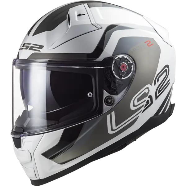 Image of LS2 Ff811 Vector II Metric White Titan.Silver Full Face Helmet Size XXS