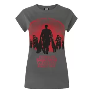 Image of Star Wars Womens/Ladies Rogue One Foil T-Shirt (2XL) (Grey)