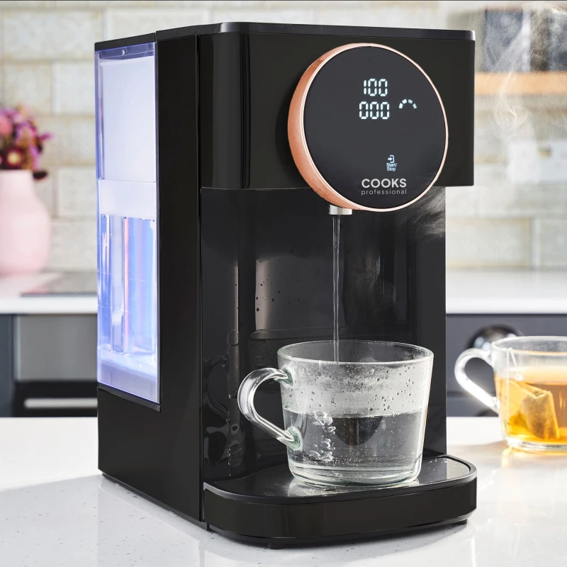 Image of Cooks Professional Digital Hot Water Dispenser Instant Boiler Kettle 2600W 4L in Rose Gold Rose Gold Unisex