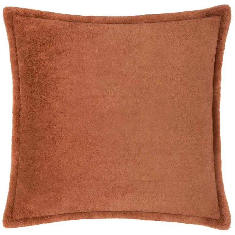 Image of Kallu Faux Fur Filled Cushion 55cm x 55cm Rust