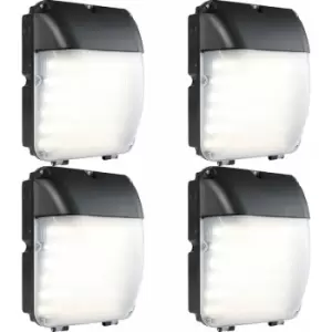Image of Loops - 4 pack Outdoor IP65 Bulkhead Wall Light - 30W Cool White LED - Weatherproof