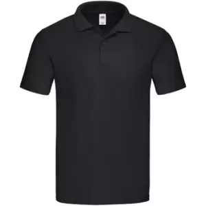 Image of Fruit of the Loom Mens Original Polo Shirt (XXL) (Black)