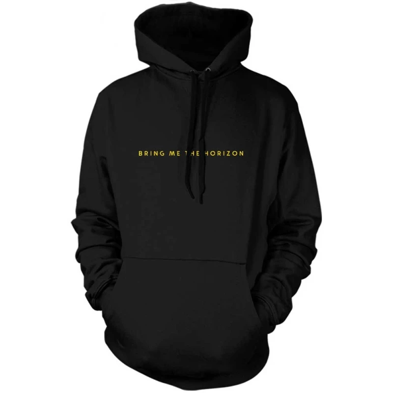 Image of Bring Me The Horizon Mens Spray Hex Hoodie in Black Size: Medium Black Male M