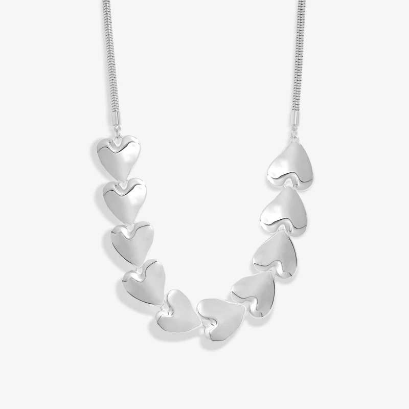Image of Mood Silver Polished Molten Heart Allway Necklace Silver