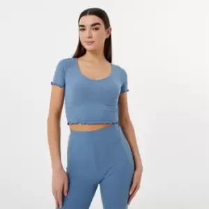 Image of Jack Wills Lettuce Hem Tee - Blue