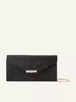 Image of Accessorize Suedette Envelope Clutch, Black, Women