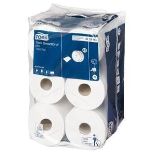 Image of Original Tork SmartOne mini Toilet Roll White Pack of 12 Rolls