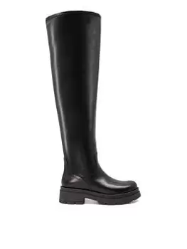 Image of Dune London Taurus Over The Knee Stretch Monster Sole - Black, Size 5, Women