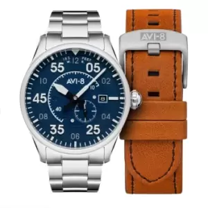 Image of AVI-8 AV-4073-11 Spitfire Type 300 Automatic Blue Wristwatch