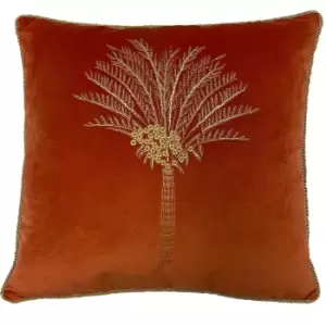 Image of Furn Palm Tree Cushion Cover (One Size) (Coral)