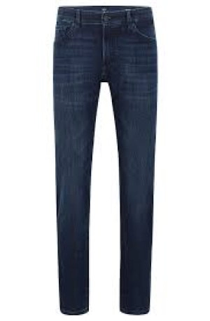 Image of Hugo Boss Maine 3 Plus Regular Fit Jeans Navy Size 34 Men