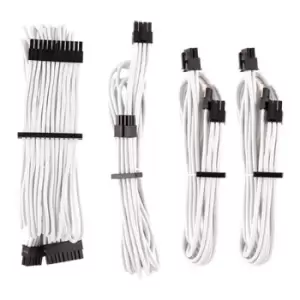 Image of Corsair Type 4 Gen 4 PSU White Sleeved Cable Starter Kit