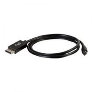 Image of C2G 2m Mini DisplayPort to DisplayPort Adapter Cable M/M - Black