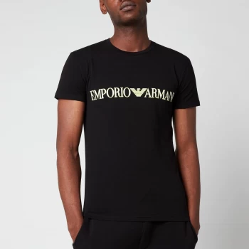 Image of Emporio Armani Mega Logo T-Shirt Black Size S Men