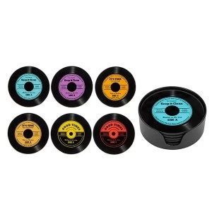 Image of Record Coasters Round Set of 6
