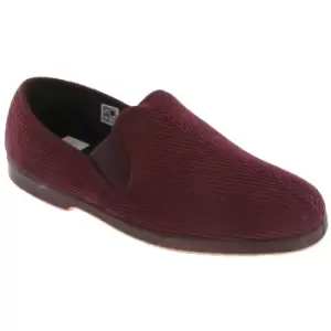 Image of GBS Exeter Mens Twin Gusset Slipper / Mens Slippers (10 UK) (Wine)