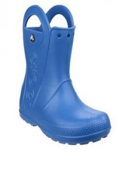 Image of Crocs Boys Handle It Wellington Boots - Blue, Size 2 Older