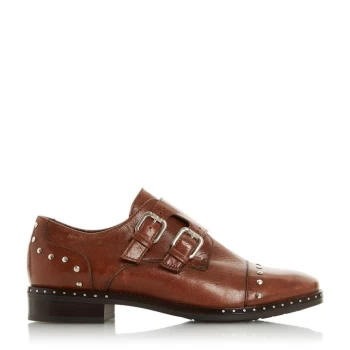 Image of Dune London Gryffin Studded Monk Shoes - Brown - 511
