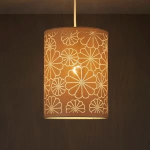 Image of Daisy Beige Laser Cut Light Shade D190mm