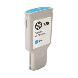 Image of HP 728 DesignJet Ink Cyan Cartridge 300ml