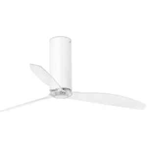 Image of Netlighting Tube Shiny White, Transparent Ceiling Fan with Dc Motor Smart - Remo