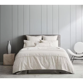Image of Sheridan Strickland Duvet Cover Set - Chalk