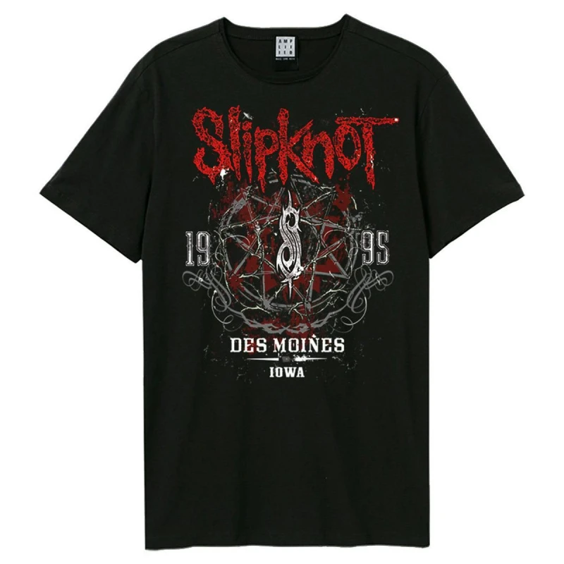 Image of Amplified Amplified Men Des Moines Slipknot T-Shirt in Black Size: X-Small Black XS Male 5063852062454