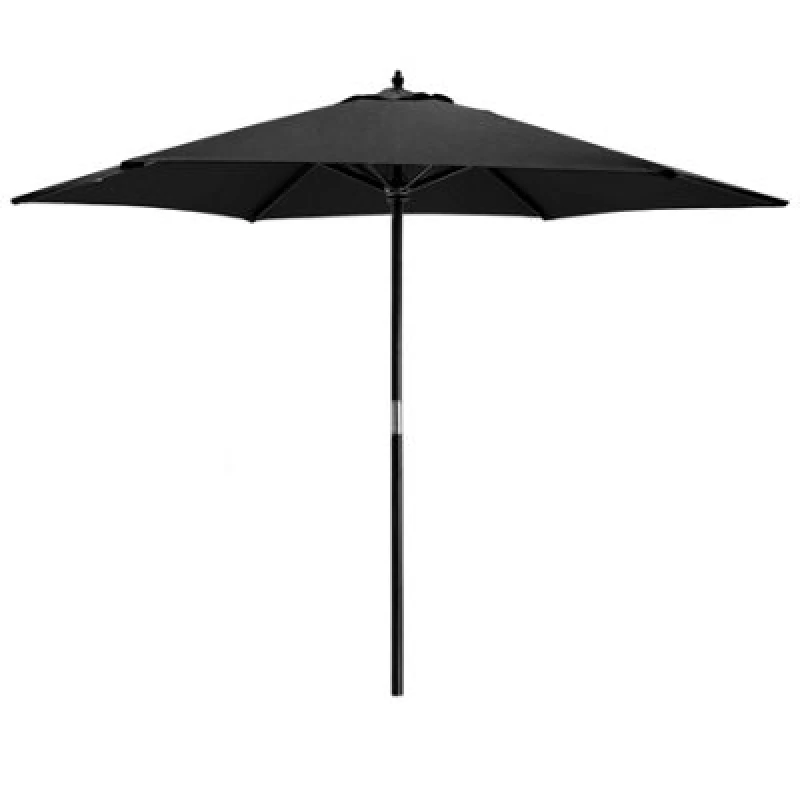 Image of Harbour Housewares Wooden Garden Parasol - 2.7M - Black