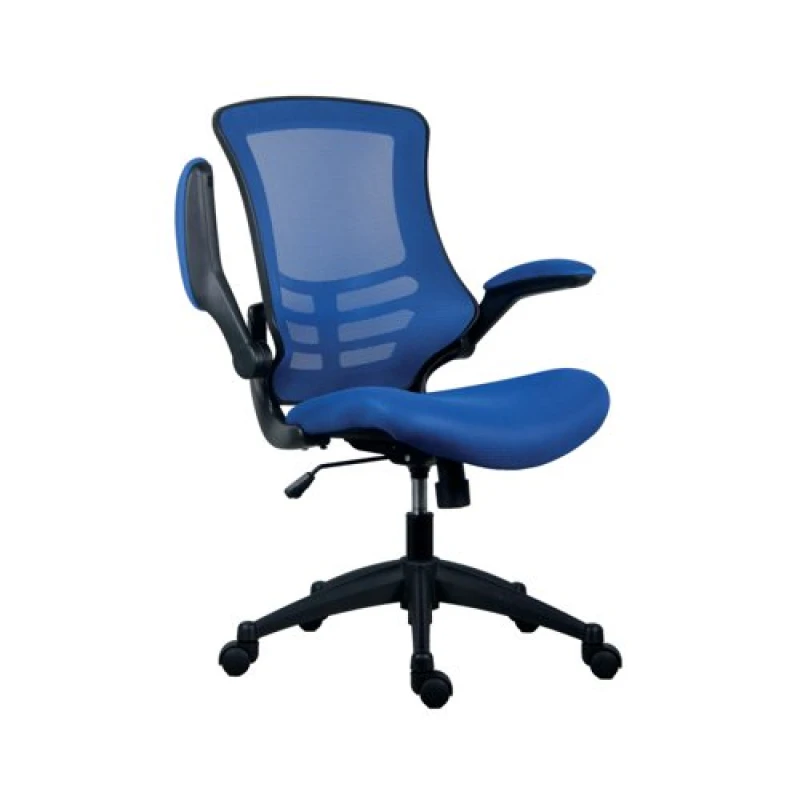 Image of Jemini Jaya Mesh Back Chair with Folding Arms 680x670x1070mm Blue KF77785