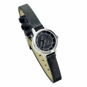 Image of Harry Potter Womens/Ladies Deathly Hallows Faux Leather Watch (One Size) (Black)