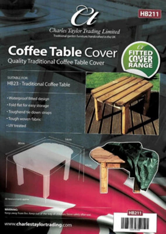 Image of Charles Taylor Traditional Coffee Table Outdoor Furniture Fitted Cover Green