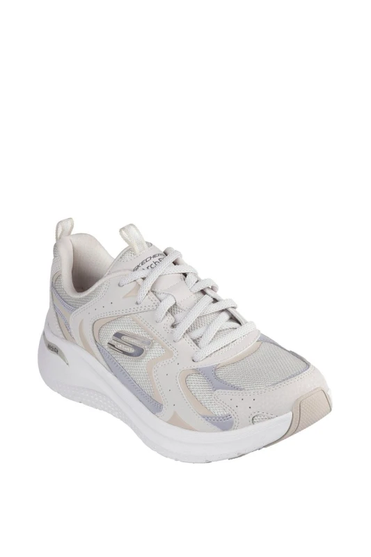 Image of Skechers Womens Arch Fit 2.0 Vintage Luxe Trainer in Natural Size: 6 Natural Female 6